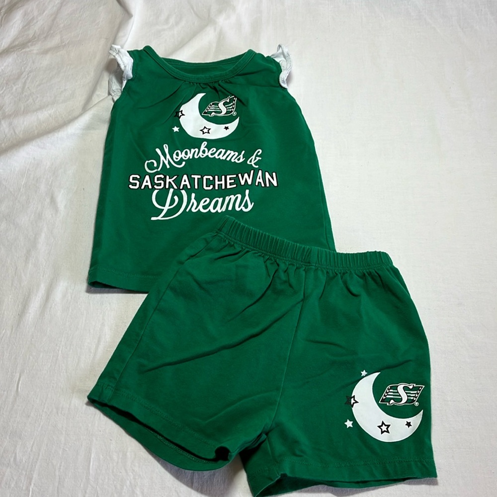 6-18M Saskatchewan Roughriders footballl pajamas/ pj’s